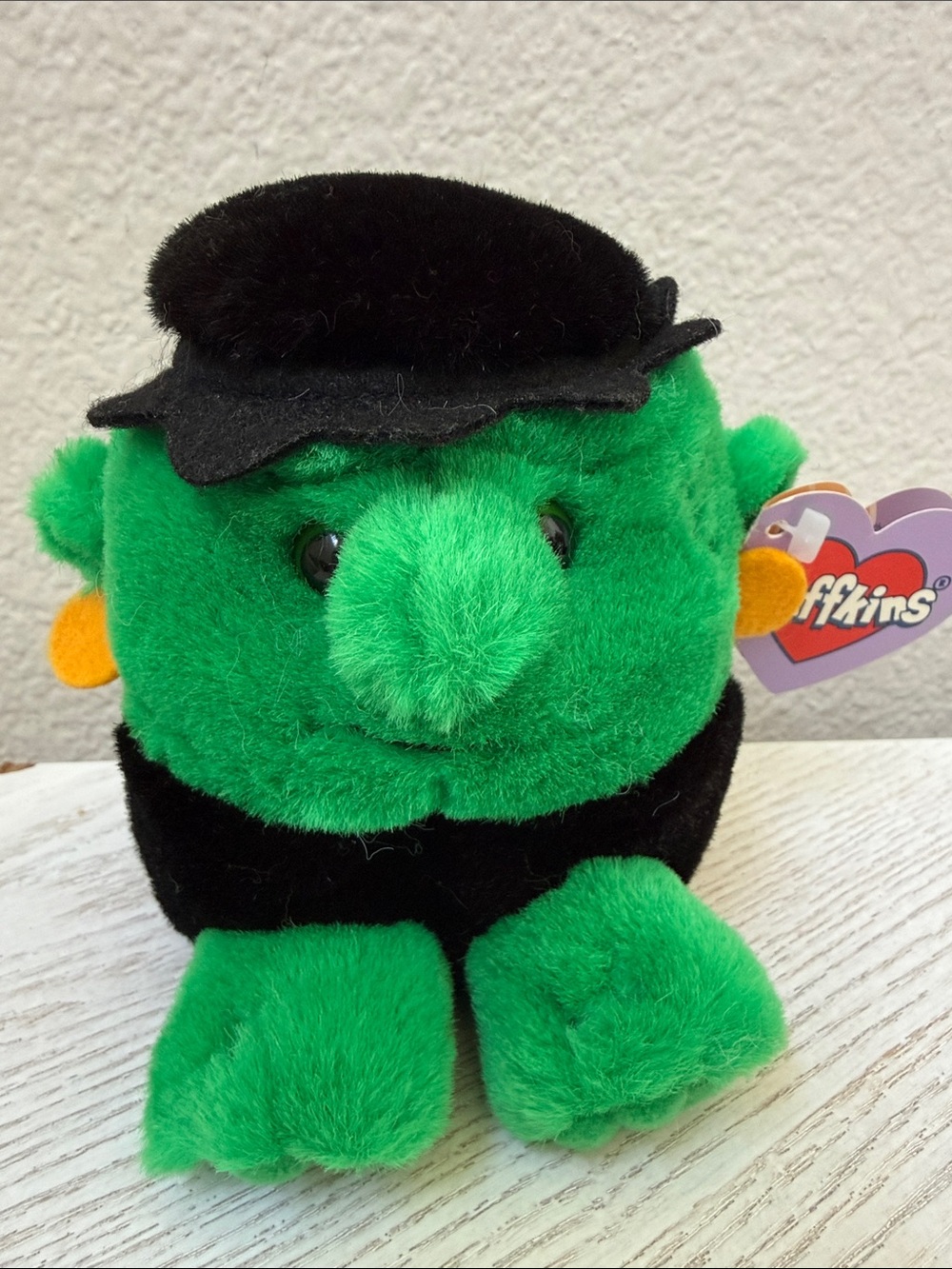 Limited Edition 1999 Swibco Puffkins Stitch Frankenstein Monster Halloween Plush